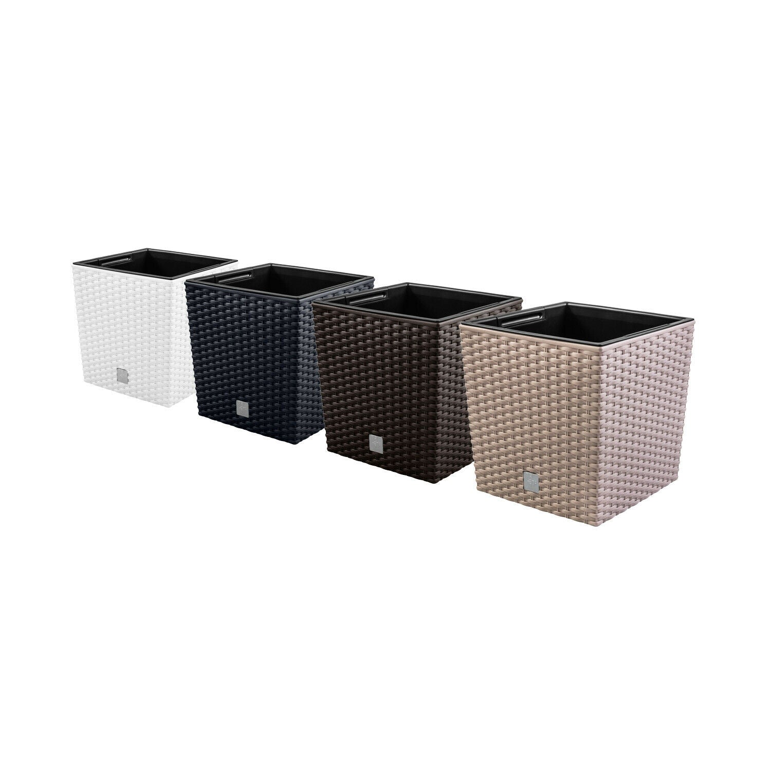 Maceta Rato 15,8 Litros Con Cubilete Para Plantar En Color Antracita 26,2 X 26,2 X 26,6 Cm._4