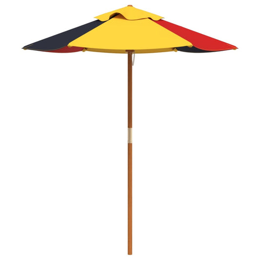 Vidaxl Sombrilla De Jardín Para Niños Con Poste De Madera Ø120x140 Cm_0