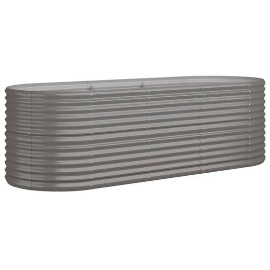 Jardinera Arriate Acero Galvanizado Gris 224x80x68 Cm_0