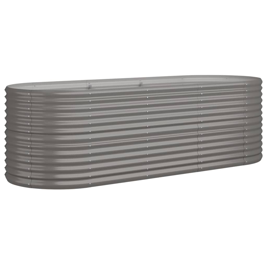Jardinera Arriate Acero Galvanizado Gris 224x80x68 Cm_0