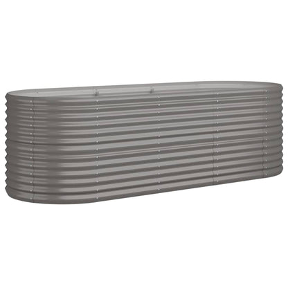 Jardinera Arriate Acero Galvanizado Gris 224x80x68 Cm_0