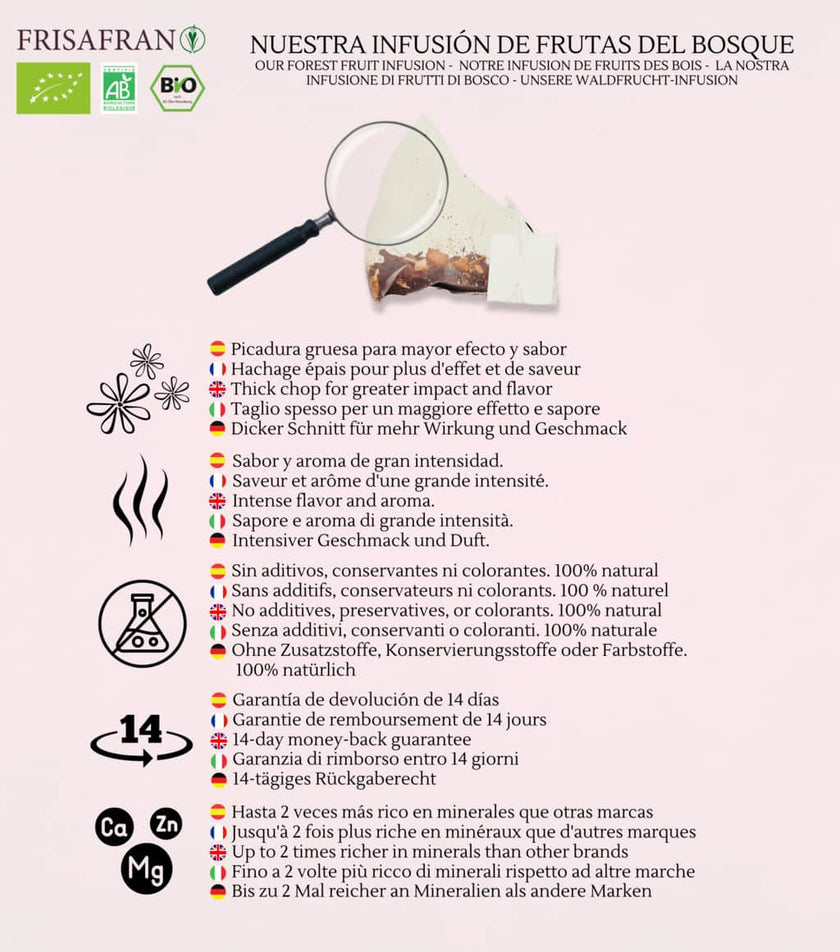 Infusión De  Frutas Del Bosque  En Pirámides Ecológica | Frisafran 30 Uds_4