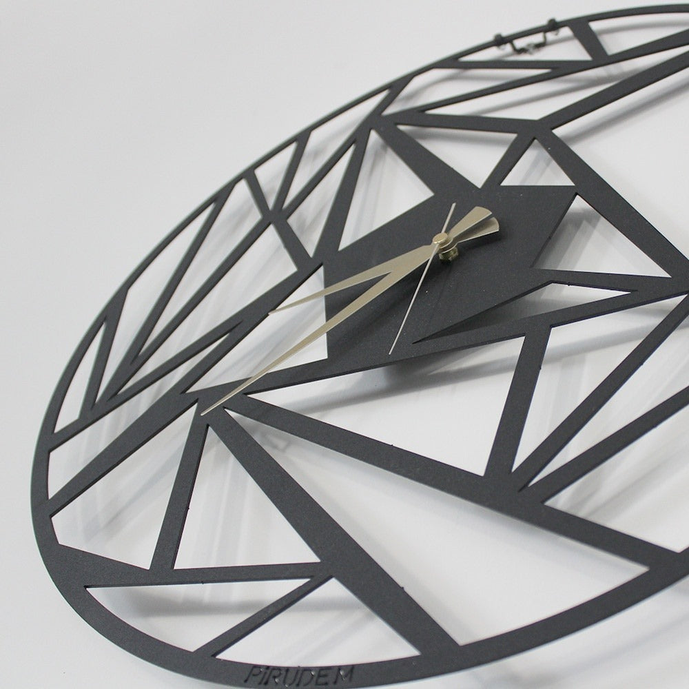 Reloj De Pared Metal Estilo Geométrico