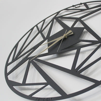Reloj De Pared Metal Estilo Geométrico