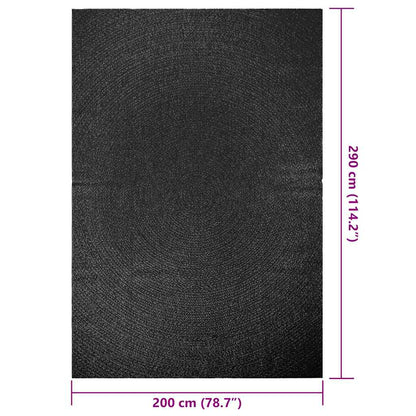 Vidaxl Alfombra Zizur Apariencia Yute Interior Exterior Antracita_2