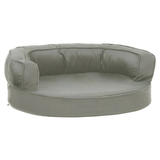Vidaxl Colchón Para Cama De Perro Ergonómico Aspecto Lino Gris 60x42cm_0