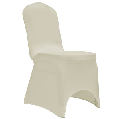 Vidaxl Funda De Silla Elástica 12 Unidades Crema_2
