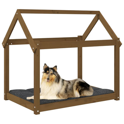 Vidaxl Cama Para Perros Madera Maciza Pino Marrón Miel 101x70x90 Cm_3