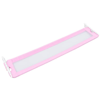 Vidaxl Barandilla De Seguridad Cama De Niño Poliéster Rosa 180x42 Cm_3
