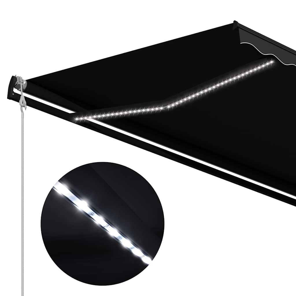 Vidaxl Toldo Retráctil Led Y Sensor De Viento Gris Antracita 500x300cm_4
