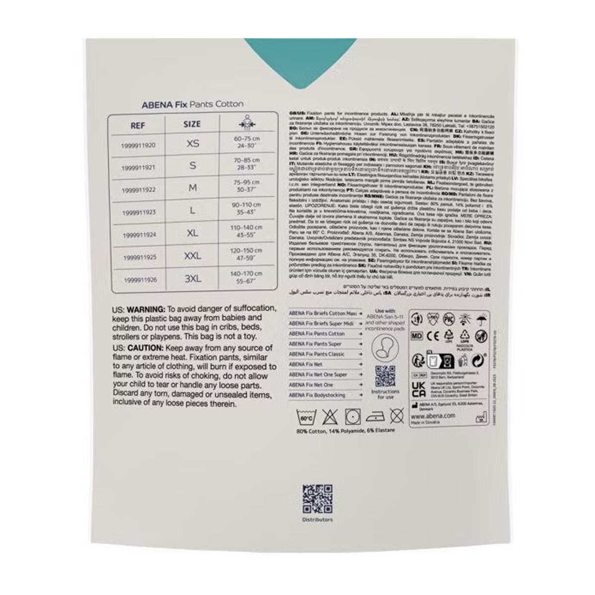 Fix Pants Cotton incontinencia Abena Talla M 3 uds