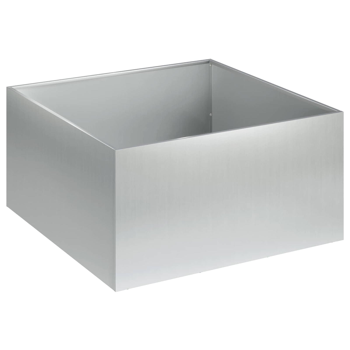 Macetero De Jardín Plateado 60 X 60 X 30 Cm Acero Galvanizado_0