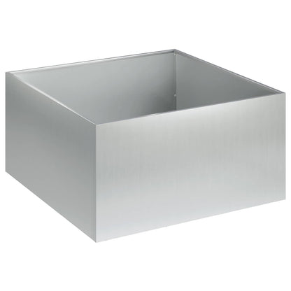 Macetero De Jardín Plateado 40 X 40 X 30 Cm Acero Galvanizado_0