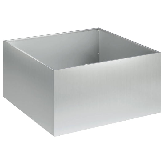 Macetero De Jardín Plateado 40 X 40 X 30 Cm Acero Galvanizado_0