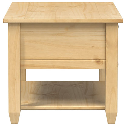 Mesa De Centro Cajones Corona Madera Maciza De Pino 85x50x45 Cm_3
