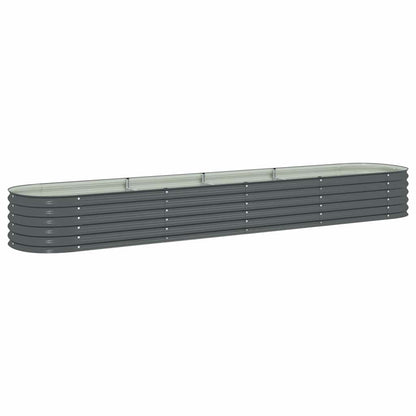 Arriate De Acero Galvanizado Gris 400x80x44 Cm_0