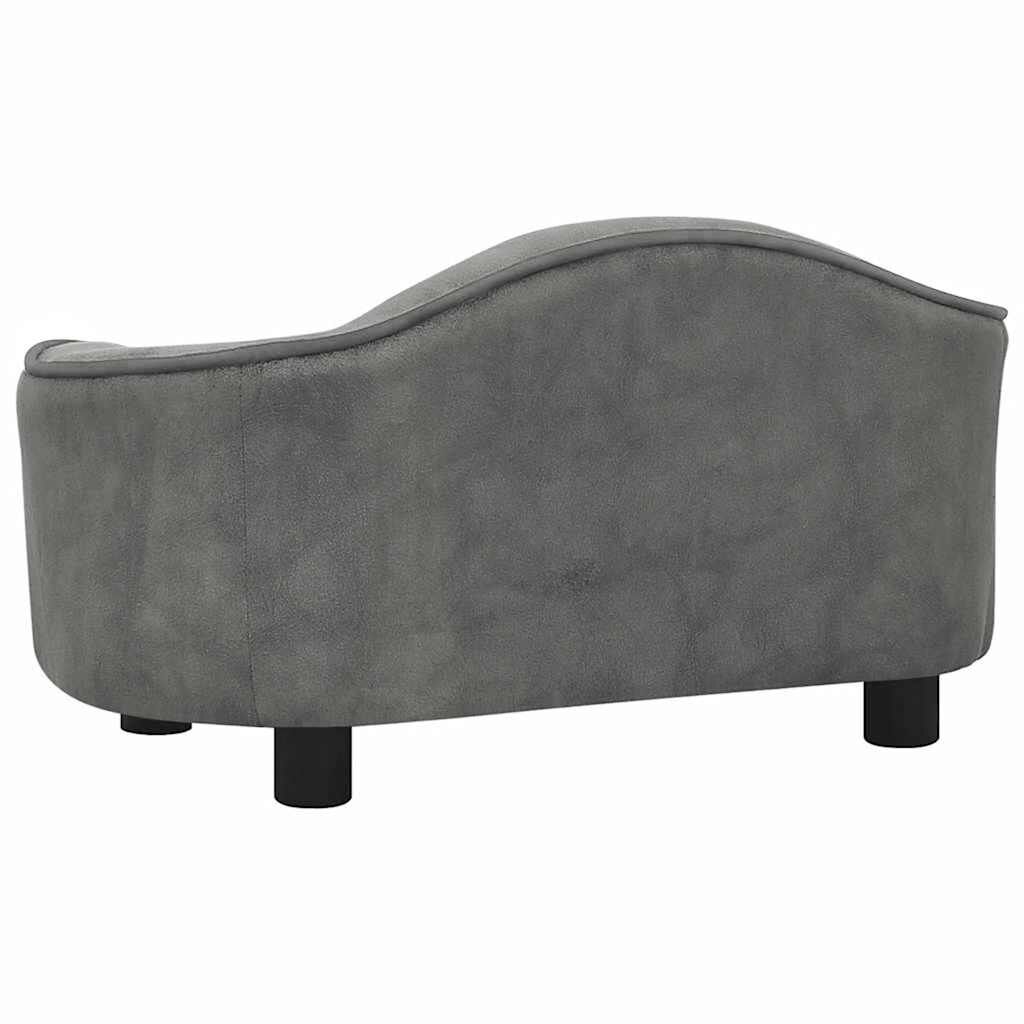 Vidaxl Sofá Para Perros Felpa Gris 67x47x36 Cm_4