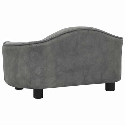 Vidaxl Sofá Para Perros Felpa Gris 67x47x36 Cm_4