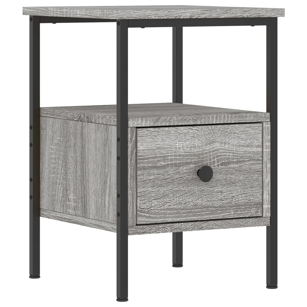 Mesita De Noche Madera De Ingeniería Gris Sonoma 34x36x50 Cm_0