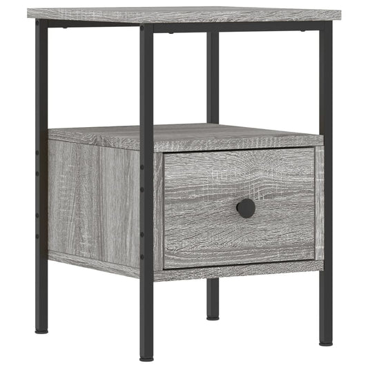 Mesita De Noche Madera De Ingeniería Gris Sonoma 34x36x50 Cm_0