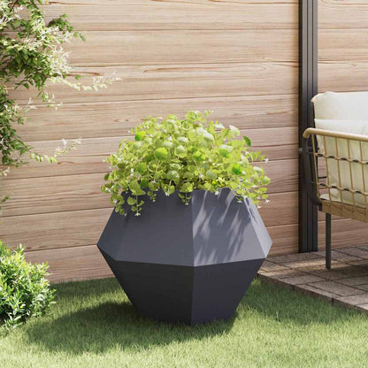 Jardinera 2 Pcs Antracita 75 X 75 X 60 Cm Acero_3