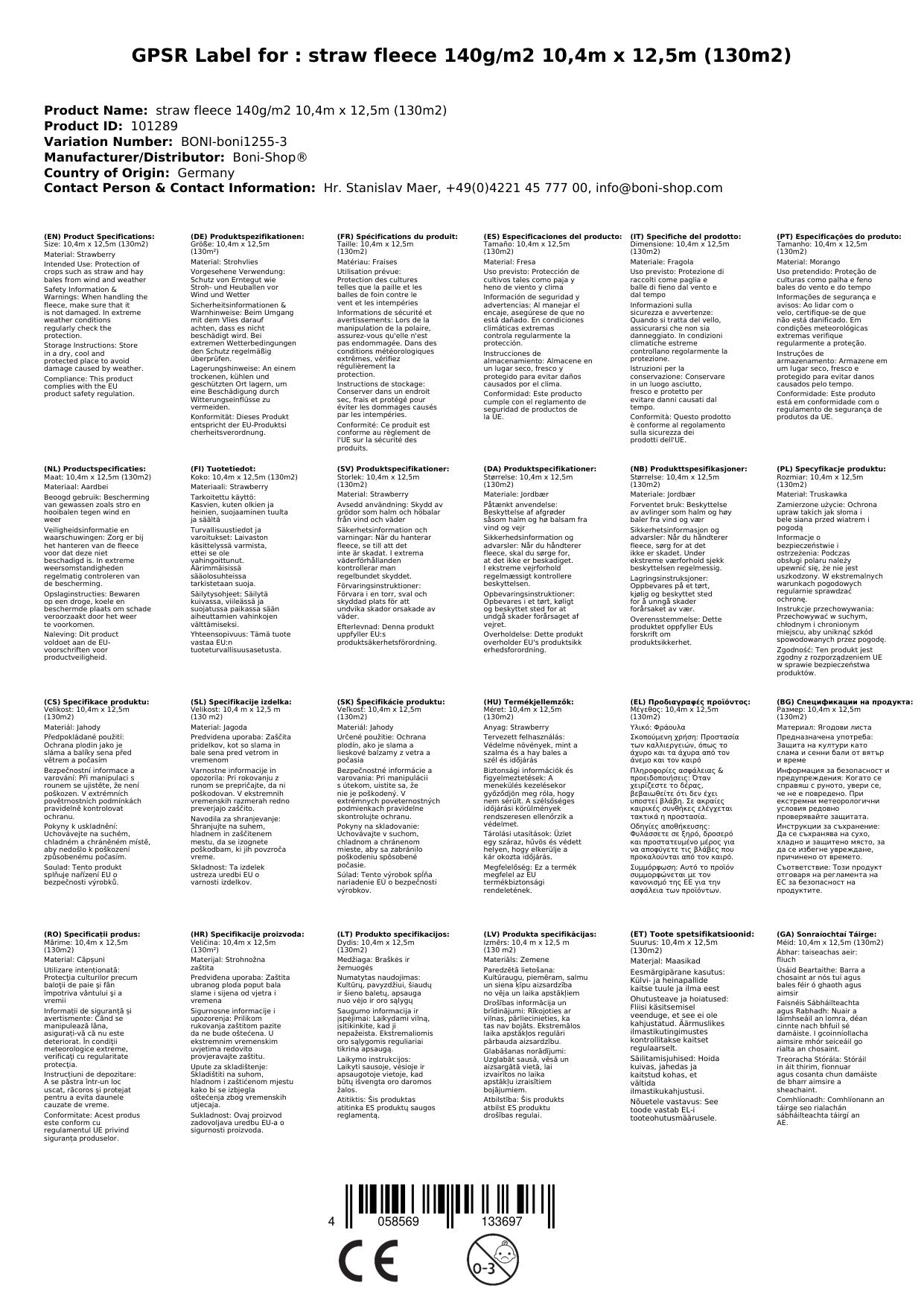Manta Térmica Para Plantas 140g/m² - Protección Invernal 130m²_1