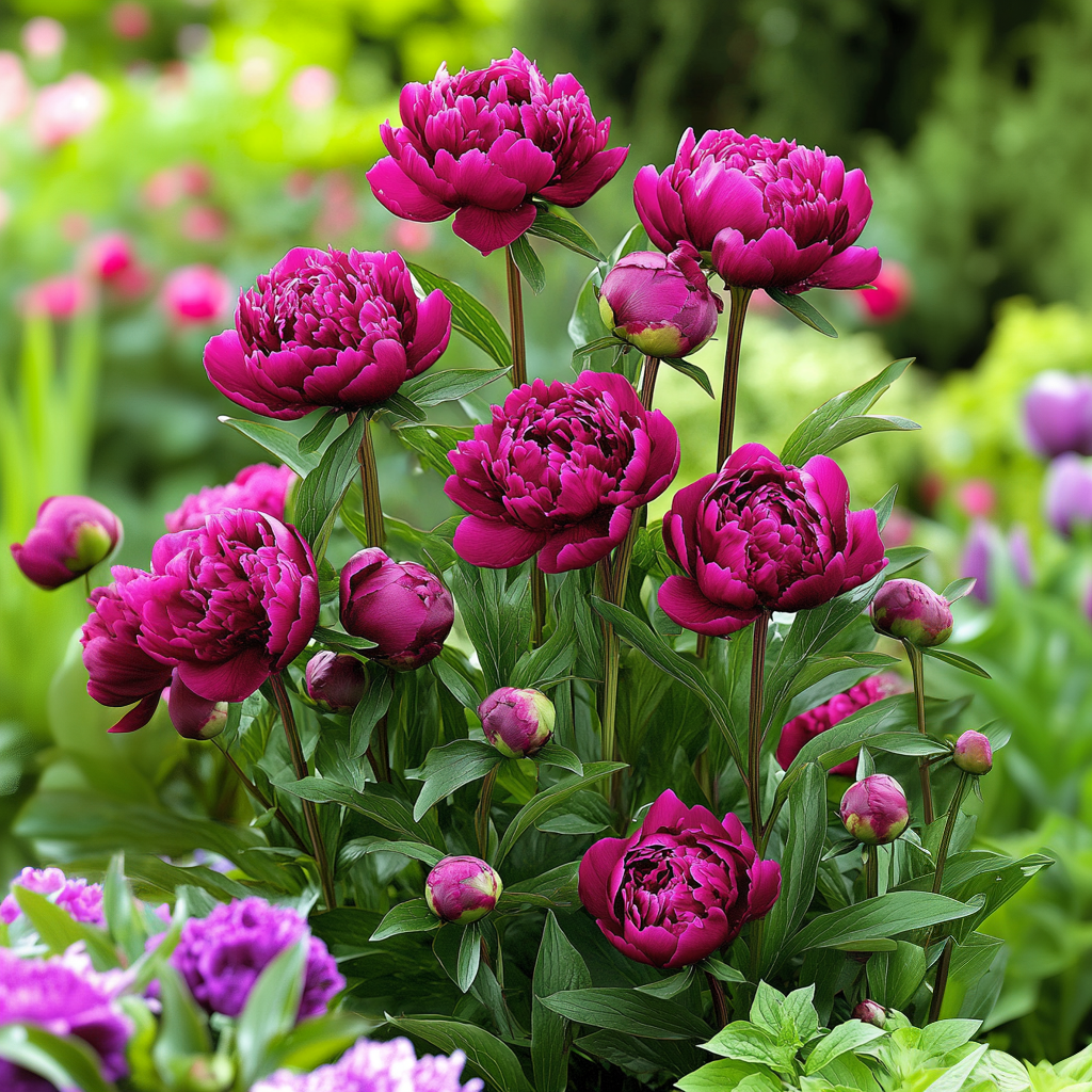 Paeoniaceae - 2 Pzs - Paeonia 'karl Rosenfield' - Cepellones - Rosa_1