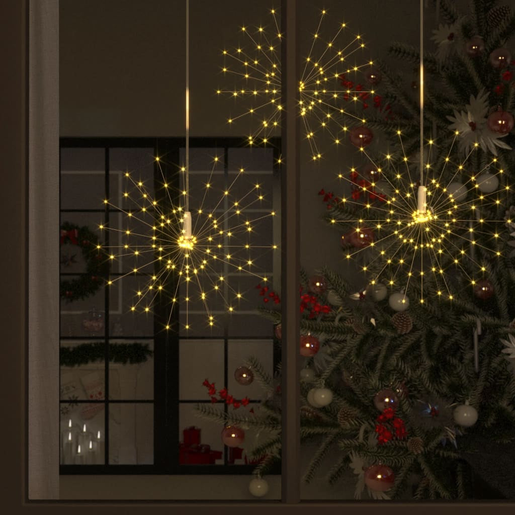 Vidaxl Luz De Petardo De Navidad Exterior Blanco Cálido 140 Leds 20 Cm_1