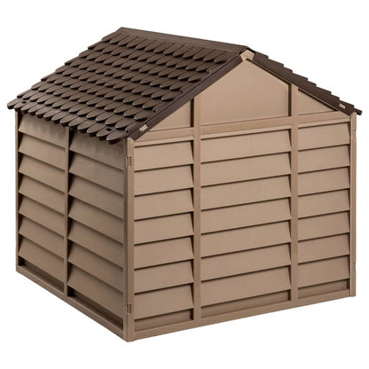 Vidaxl Caseta Para Perros Polipropileno Marrón 86x84x82 Cm_4