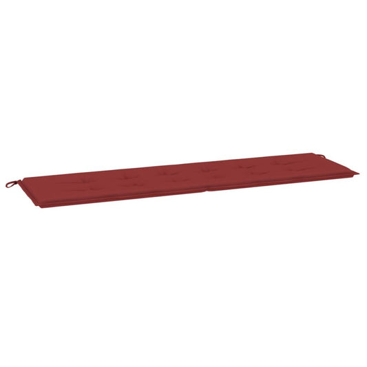 Vidaxl Cojín De Banco De Jardín Tela Oxford Rojo Tinto 180x50x3 Cm_0