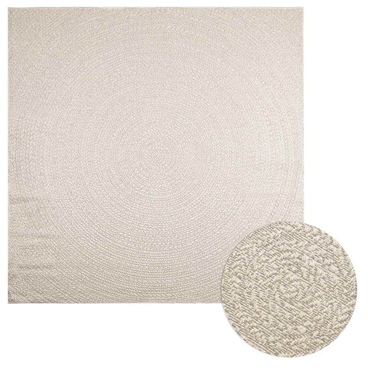 Vidaxl Alfombra Zizur Apariencia Yute Interior Exterior Crema_0