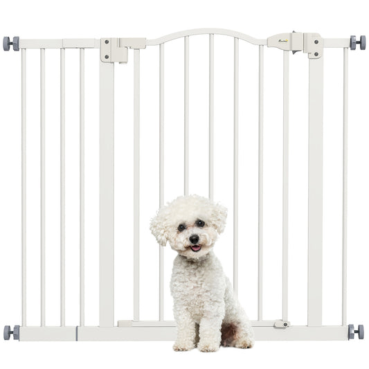 Pawhut Barrera De Seguridad Extensible Con Extensión 74-94x78 Cm Blanco_0