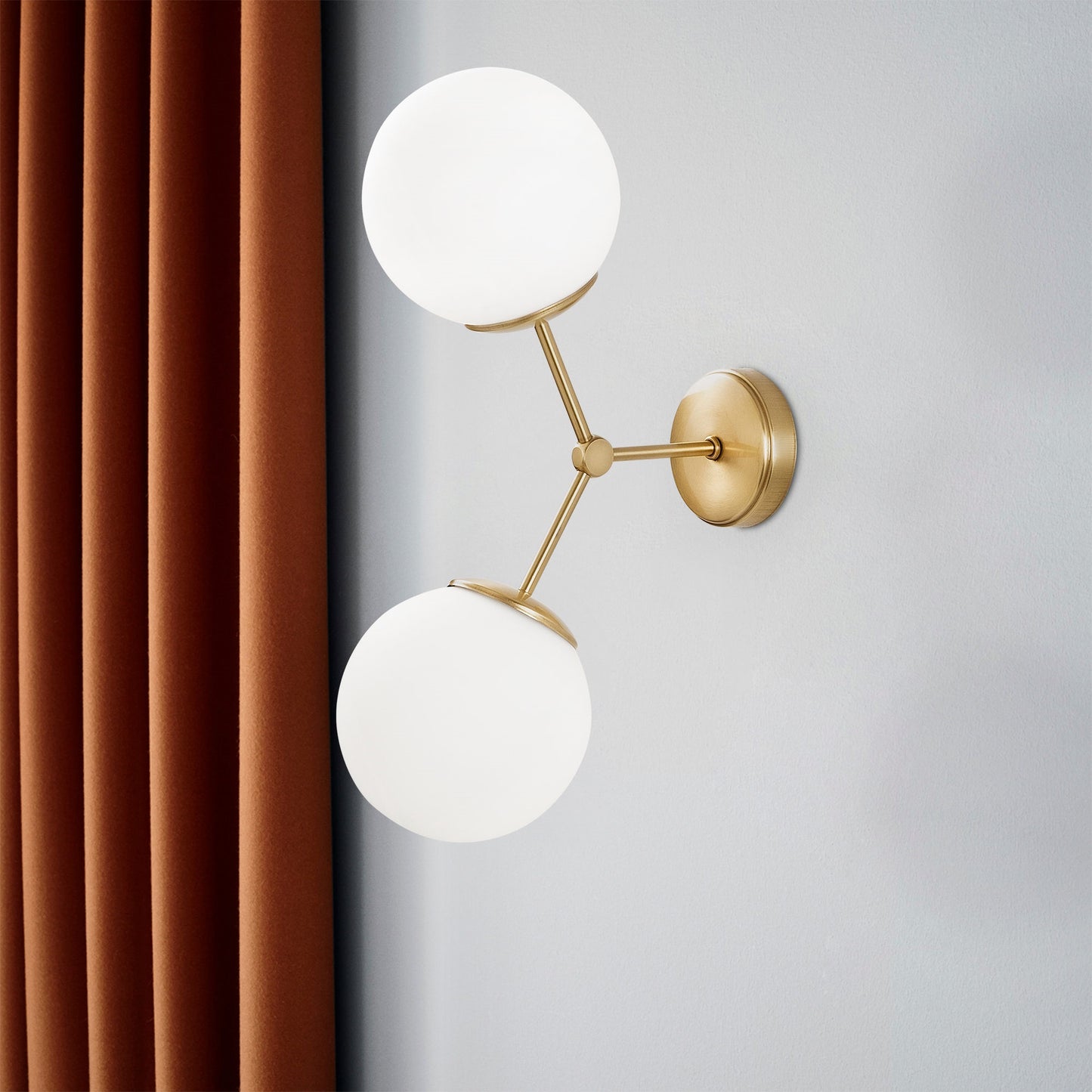 Aplique De Pared, Metal , Amarillo blanco, 28x15x44, Casquillo 2 X E 27 Max 40 W_4