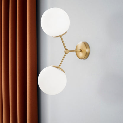 Aplique De Pared, Metal , Amarillo blanco, 28x15x44, Casquillo 2 X E 27 Max 40 W_4