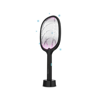 Raqueta Matamoscas Y Mosquitos Eléctrico Portátil Byefly 1000 Paddle. 2 En 1: Matamosquitos Y Lámpara, 3000 V Y Batería De 1200 Mah, Incluye Base Pa_0