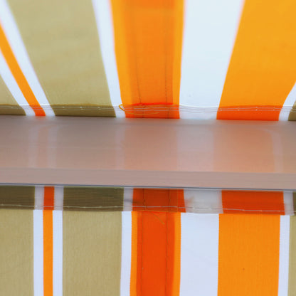 Toldo 300x250cm Brazo Articulado Aluminio Tejido 280g/m² Rayas Amarillo Blanco_3