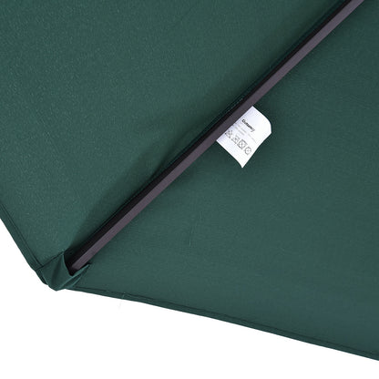 Outsunny Sombrilla Doble Extragrande Para Terraza Patio Protección Solar Verde_4