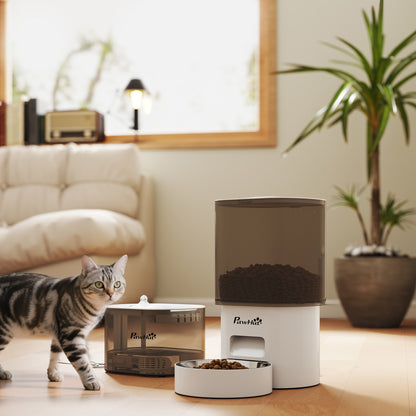 Pawhut Comedero Gato Automático De 3l Con Control De App 1-10 Comidas Al Día_1