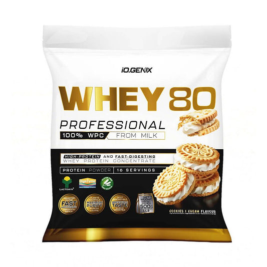 Whey 80 Profesional - 500g - Cookies & Cream - Proteina De Suero Whey - Io.genix_0