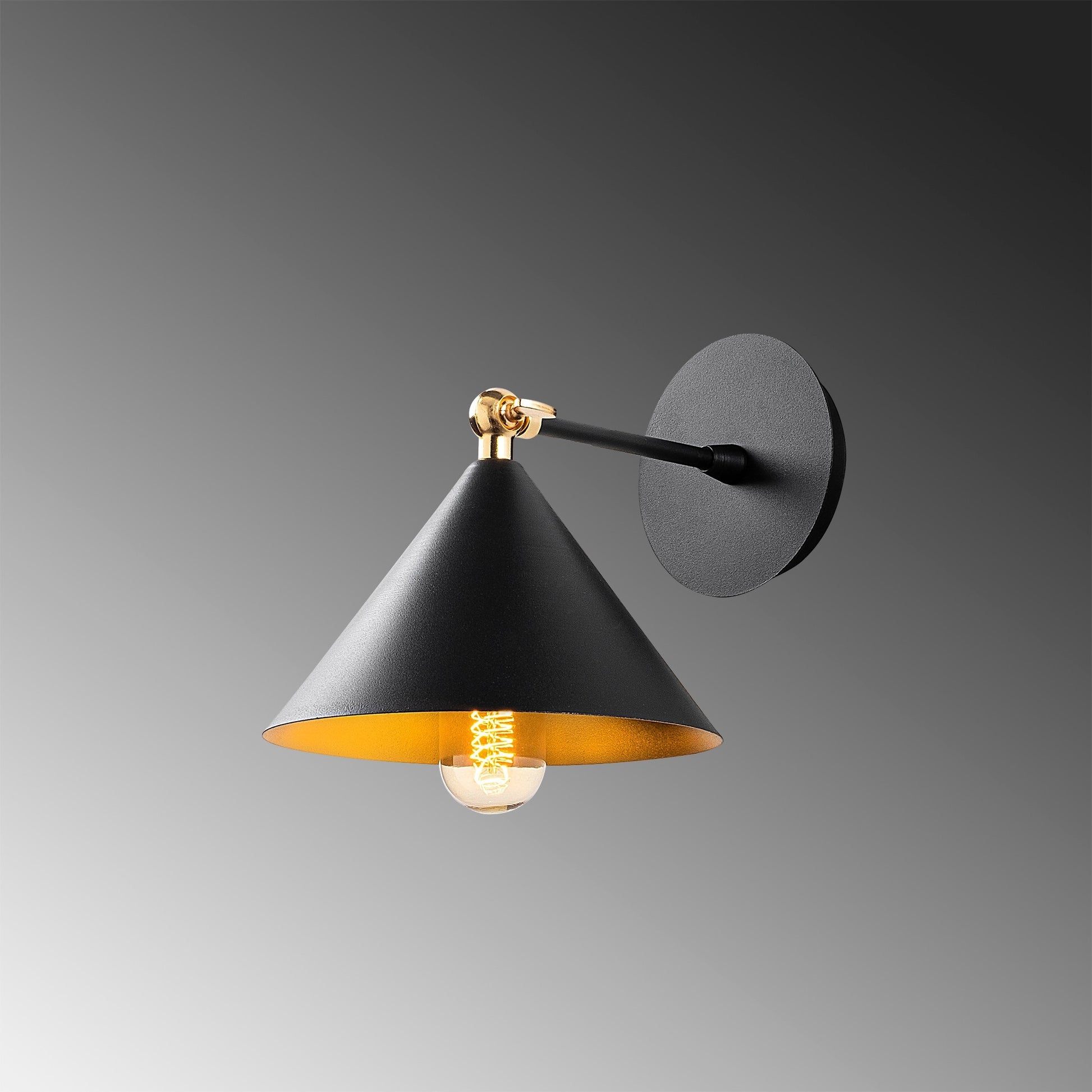 Aplique De Pared, Metal , Negro, 19x26x20, Casquillo E 27 Max 40 W_3