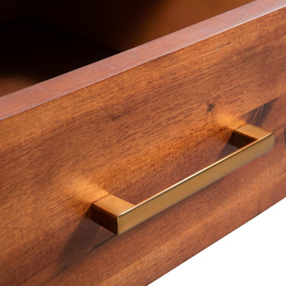 Mesa De Centro De Madera Maciza De Acacia 90x50x40 Cm_3