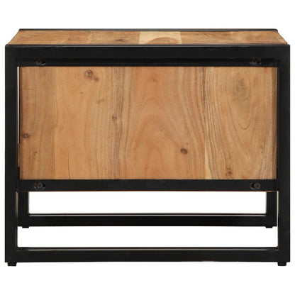 Mesa De Centro Madera Maciza De Acacia 50x50x38 Cm_3