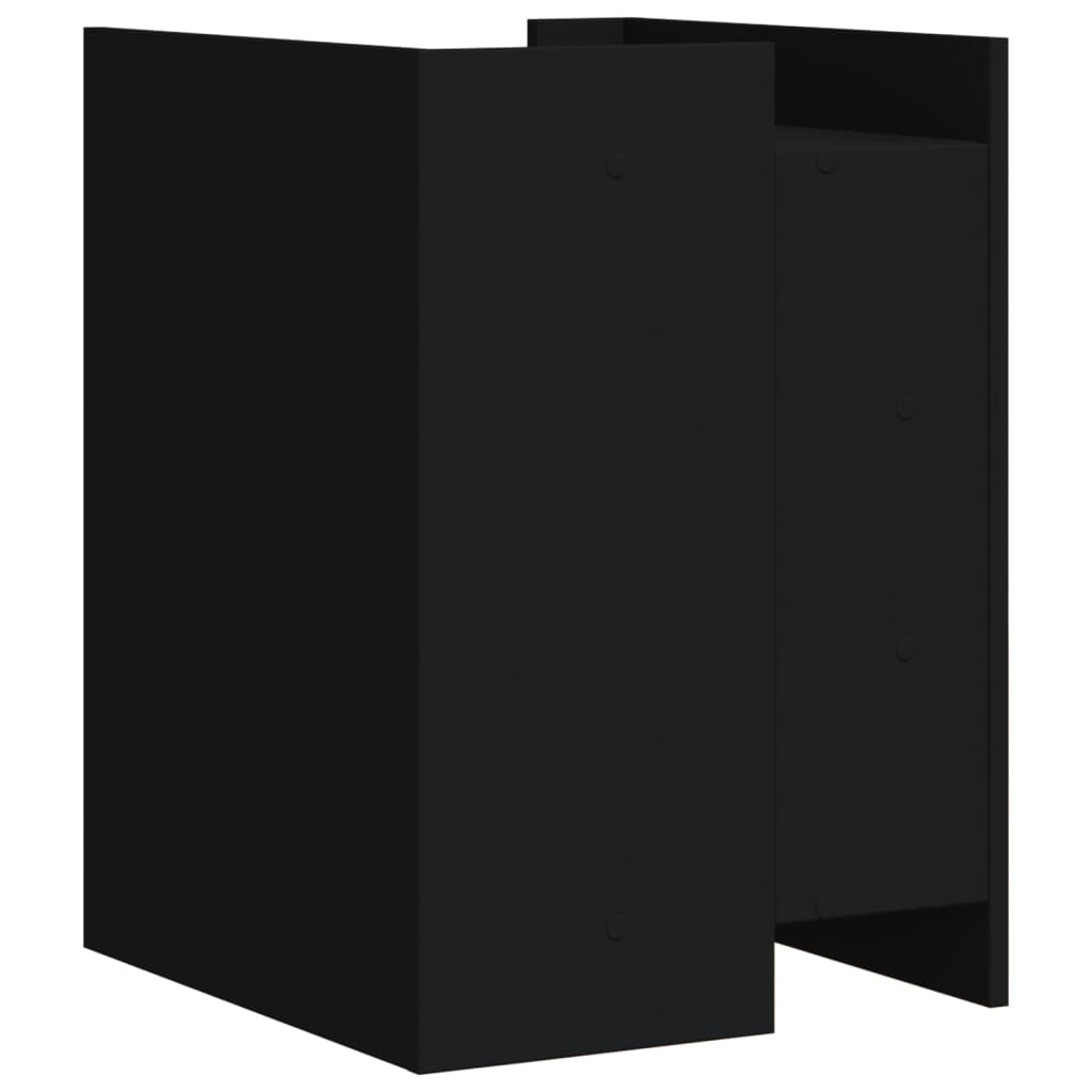 Mesita De Noche Madera De Ingeniería Negro 45x50x65 Cm_4