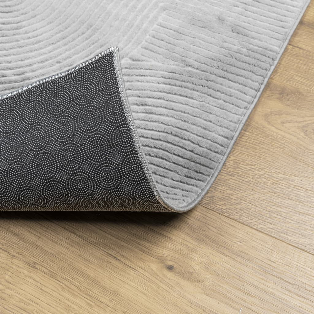 Vidaxl Alfombra De Pelo Corto Look Escandinavo Iza Gris 240x340 Cm_4