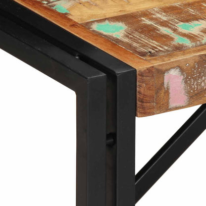 Mesa De Centro Multicolor 80x40x35 Cm Madera Maciza Reciclada_3