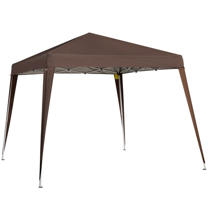 Outsunny Carpa Plegable 2,4x2,4 M De Jardín Pop Up Cenador De Acero Y Tela_0