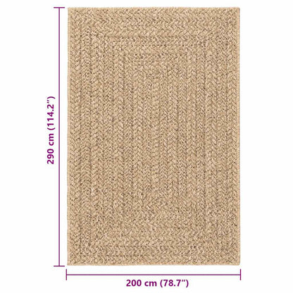Vidaxl Alfombra Zizur Aspecto Yute Interior/exterior Beige 140x200 Cm_2