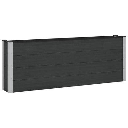 Arriate Elevado Negro 200 X 30 X 72 Cm Wpc Y Aluminio_1