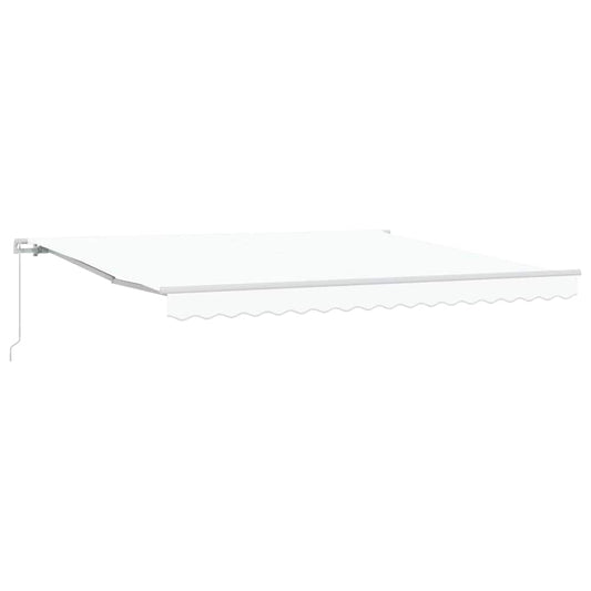Toldo Retráctil Blanco 400 X 350 X 165 Cm Poliéster Y Aluminio_0