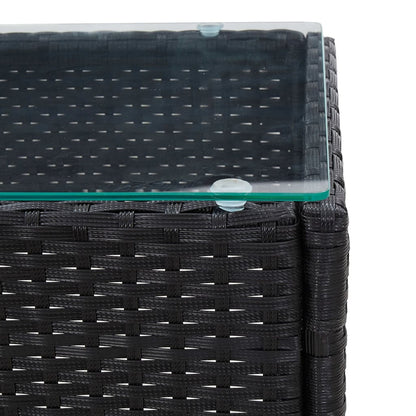 Vidaxl Set Muebles De Jardín 2 Piezas Con Cojín Ratán Sintético Negro_4
